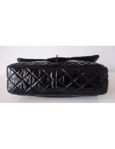 SAC CHANEL CLASSIQUE VERNI NOIR