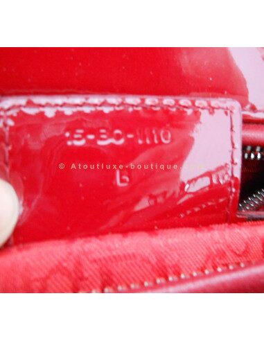 SAC LADY DIOR ROUGE VERNI - GRAND MODELE