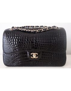 SAC CHANEL CLASSIQUE ALLIGATOR NOIR
