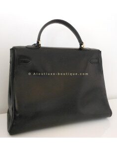 SAC HERMES KELLY 35 NOIR VINTAGE 2