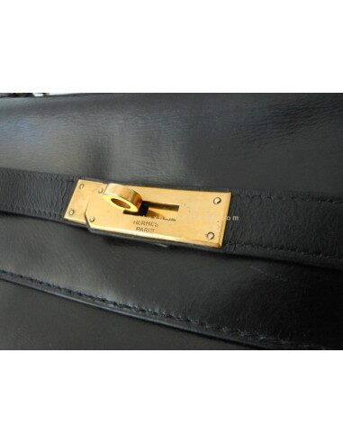 SAC HERMES KELLY 35 NOIR VINTAGE