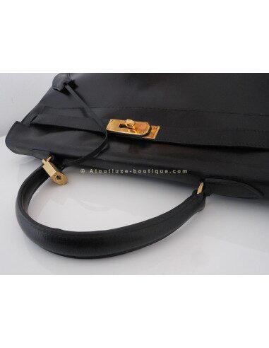SAC HERMES KELLY 35 NOIR VINTAGE