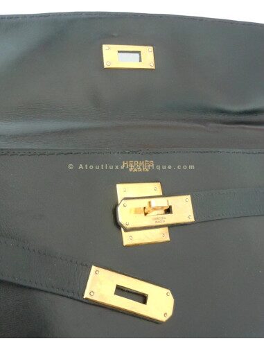 SAC HERMES KELLY 35 NOIR VINTAGE