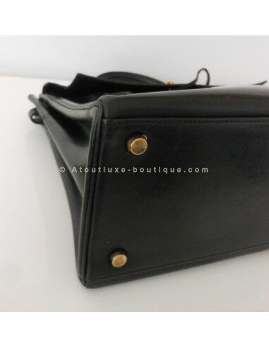 SAC HERMES KELLY 32 NOIR VINTAGE