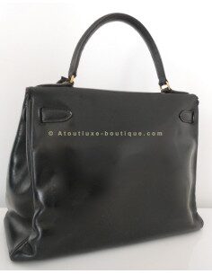 SAC HERMES KELLY 28 NOIR VINTAGE 2