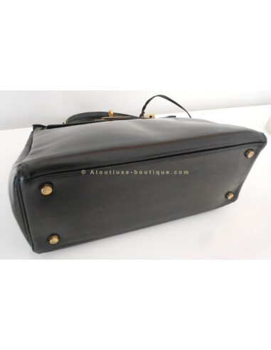 SAC HERMES KELLY 28 NOIR VINTAGE