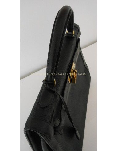 SAC HERMES KELLY NOIR VINTAGE BI-MATIERE