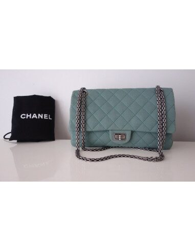 SAC CHANEL 2.55 VERT D'EAU