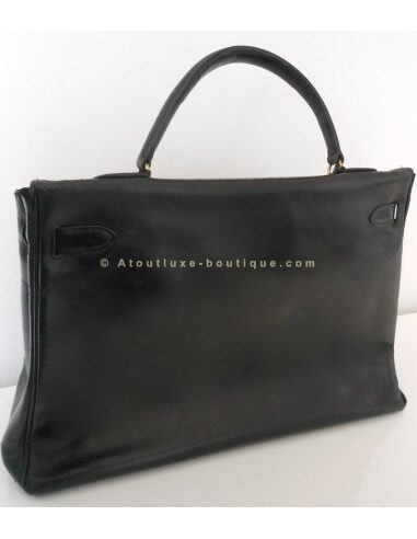 SAC HERMES KELLY 35 NOIR VINTAGE