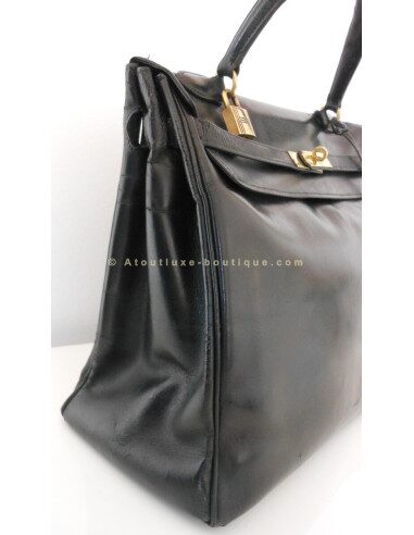 SAC HERMES KELLY 35 NOIR VINTAGE