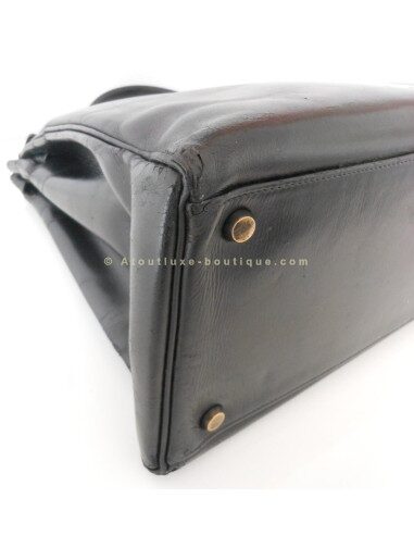 SAC HERMES KELLY 35 NOIR VINTAGE
