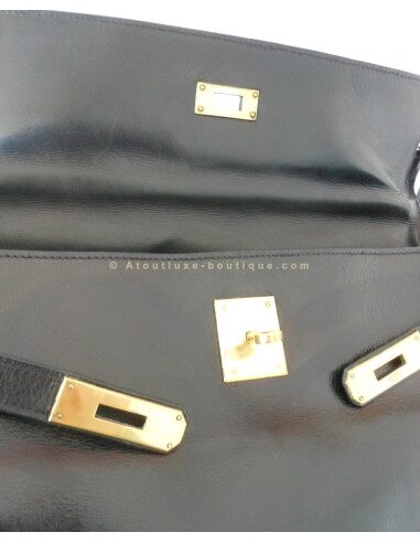 SAC HERMES KELLY 35 NOIR VINTAGE