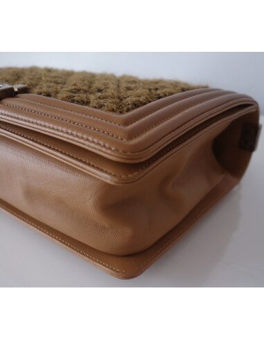 SAC CHANEL BOY TWEED GOLD