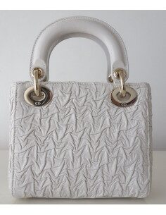 Sac Lady Dior mini blanc 2