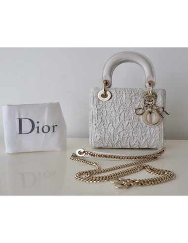 Sac Lady Dior mini blanc