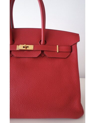 Sac Hermes Birkin 35 rouge
