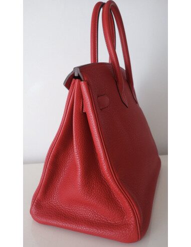 Sac Hermes Birkin 35 rouge