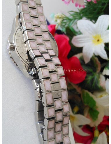 MONTRE DIOR CHRISTAL ROSE ET DIAMANTS