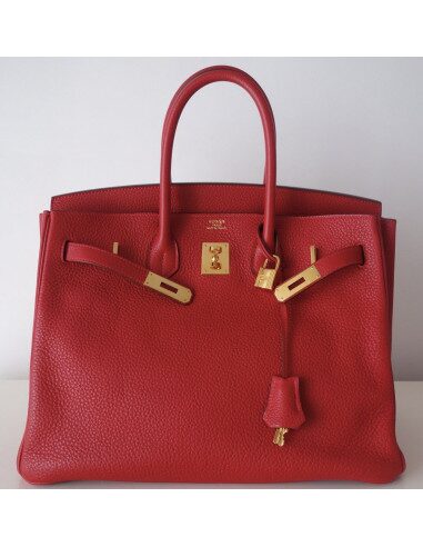 Sac Hermes Birkin 35 rouge