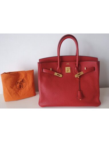 Sac Hermes Birkin 35 rouge