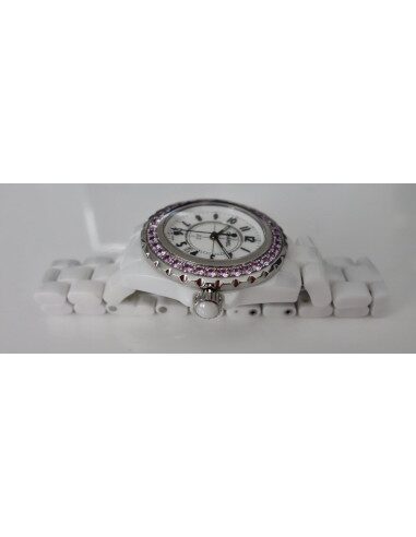 Montre Chanel J12 saphirs roses