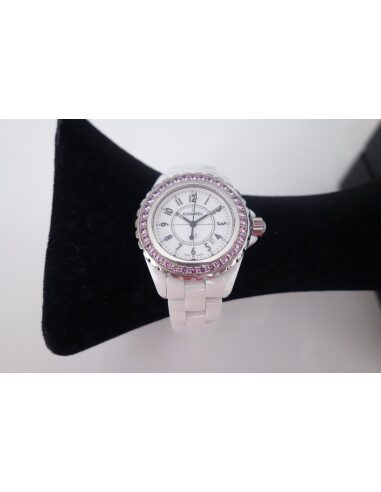 Montre Chanel J12 saphirs roses