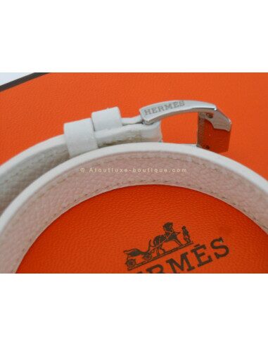 MONTRE HERMES KELLY 2 DOUBLE TOUR BLANC