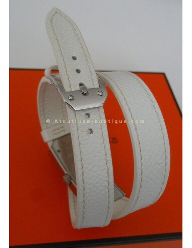 MONTRE HERMES KELLY 2 DOUBLE TOUR BLANC