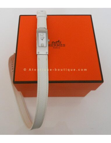 MONTRE HERMES KELLY 2 DOUBLE TOUR BLANC