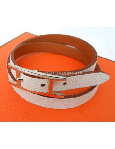 BRACELET HERMES HAPI BLANC / BARENIA