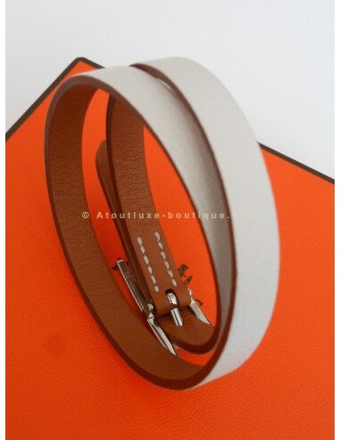 BRACELET HERMES HAPI BLANC / BARENIA