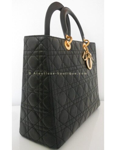SAC LADY DIOR GRAND MODELE NOIR