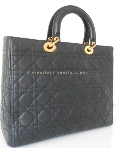 SAC LADY DIOR GRAND MODELE NOIR