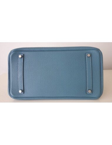 Sac Hermes Birkin 35 bleu jean
