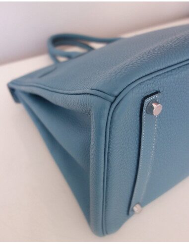 Sac Hermes Birkin 35 bleu jean