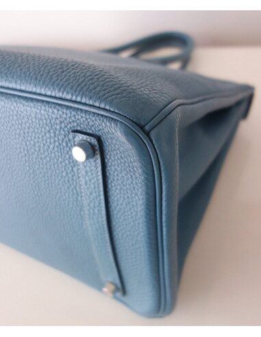 Sac Hermes Birkin 35 bleu jean