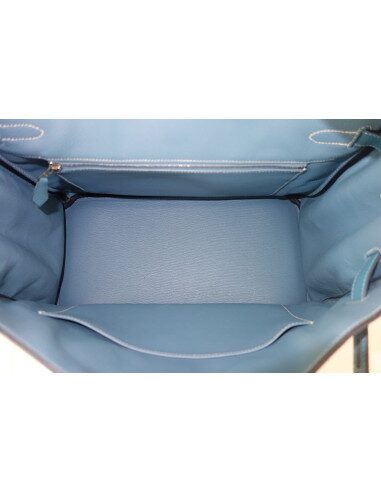Sac Hermes Birkin 35 bleu jean