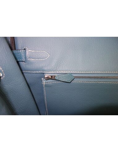 Sac Hermes Birkin 35 bleu jean