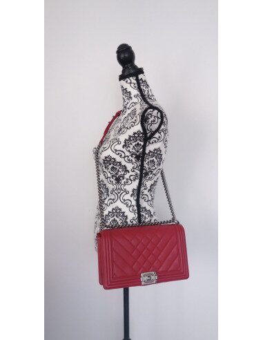 Sac Chanel Boy rouge