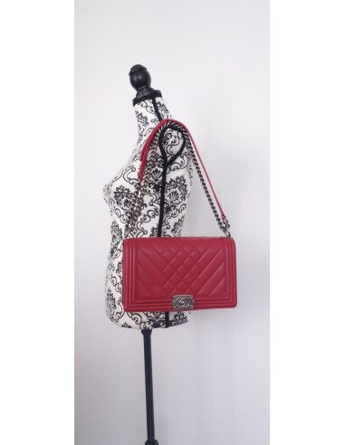 Sac Chanel Boy rouge
