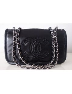 Sac Chanel vinyle noir