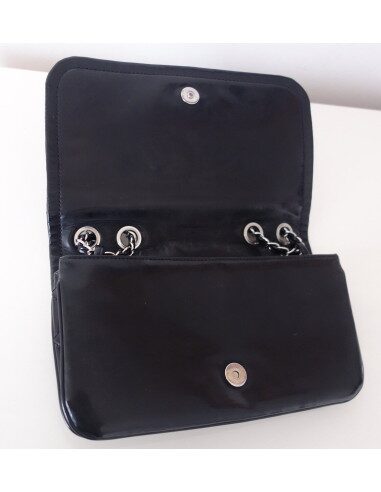 Sac Chanel vinyle noir