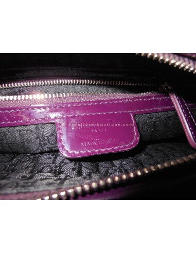 SAC LADY DIOR GRAND MODELE AUBERGINE