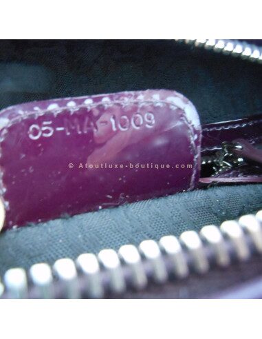 SAC LADY DIOR GRAND MODELE AUBERGINE