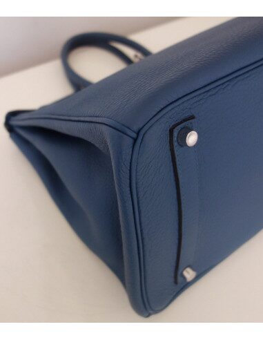 Sac Hermes Birkin 35 bleu Thalassa