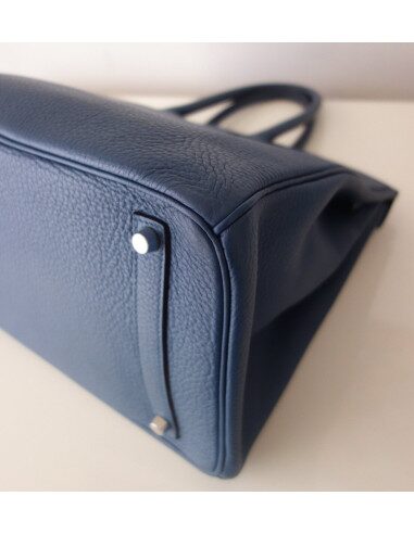 Sac Hermes Birkin 35 bleu Thalassa