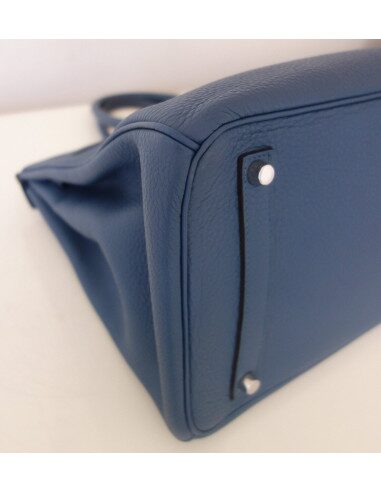 Sac Hermes Birkin 35 bleu Thalassa