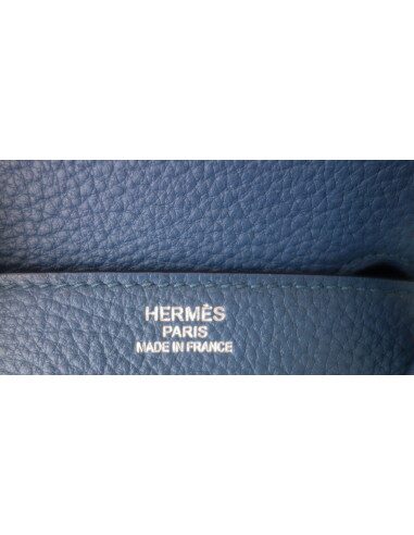 Sac Hermes Birkin 35 bleu Thalassa