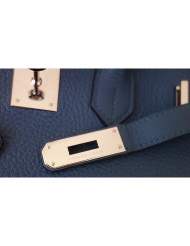 Sac Hermes Birkin 35 bleu Thalassa