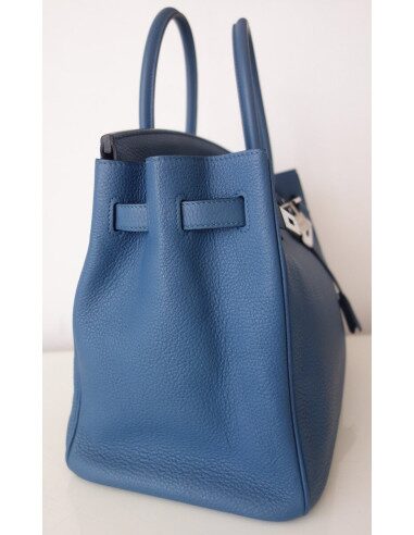Sac Hermes Birkin 35 bleu Thalassa